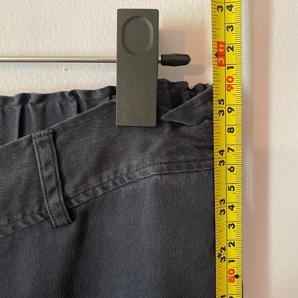 theory Navy Blue 100% Silk Trouser Pants Lightweight Minimalist Women size Small - Picture 8 of 10